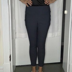 WORTHINGTON Navy Stretchy Ankle Slacks - Large